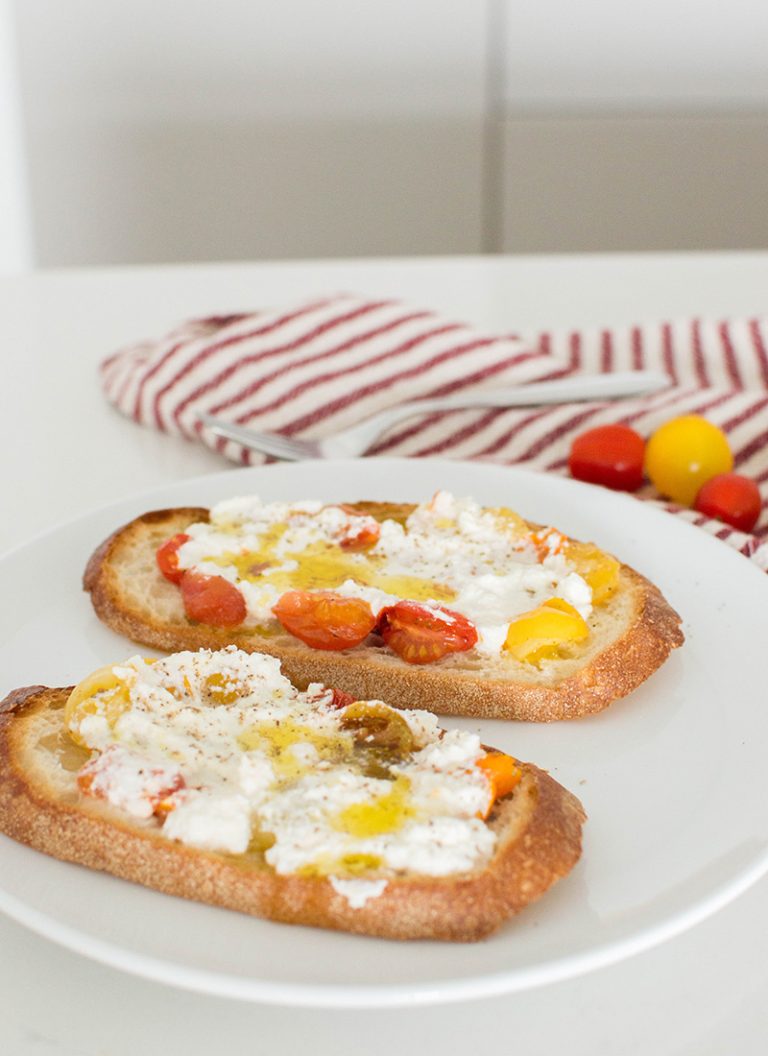 Avocado Toast Alternative: Roasted Tomato and Ricotta Toast