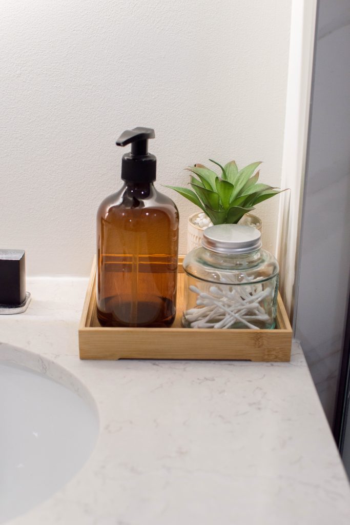 If you need some condo décor inspo: here are a few touches I add to elevate the look of our ensuite bathroom.