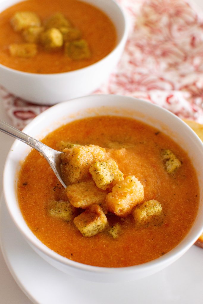 'Tis the season for comfort food - including warm and hearty soups! This cream of tomato is absolutely divine and boasts a delicious flavor profile.