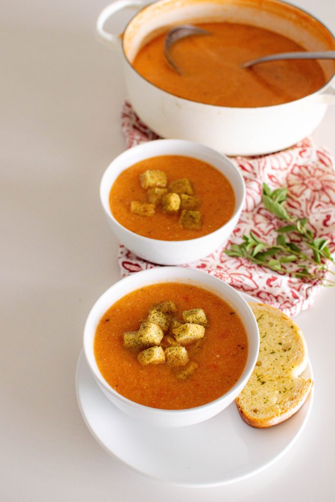 'Tis the season for comfort food - including warm and hearty soups! This cream of tomato is absolutely divine and boasts a delicious flavor profile.