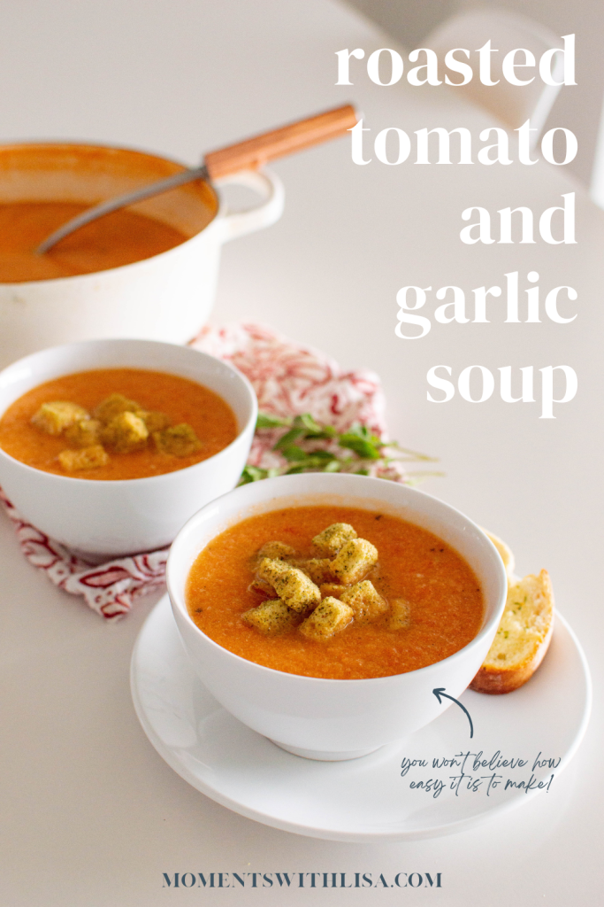 This is the ONLY creamy tomato soup recipe you'll ever need! Learn how to make your very own batch of roasted tomato and garlic soup - filled with fresh ingredients and packed with flavor.