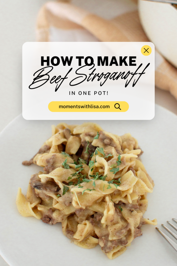 Make a traditional beef stroganoff dinner using only one pot for minimal clean up!