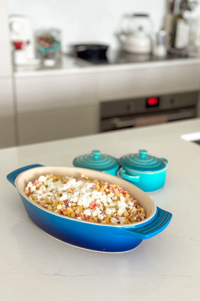 Craving a taste of summer? Try this easy-to-make Charred Corn Salad recipe! No grill needed - just your stovetop!