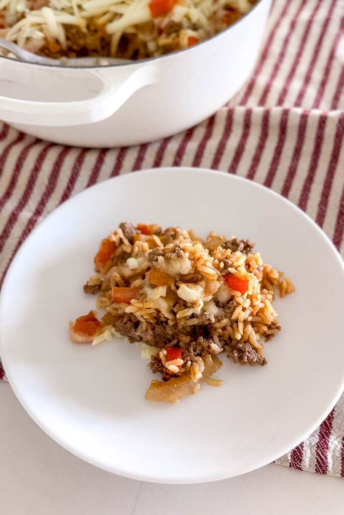 This One Pot Stuffed Pepper Casserole is a delectable twist on the classic stuffed pepper dish, combining all the flavors of traditional stuffed peppers in a convenient casserole form. Think of it as a deconstructed stuffed pepper!