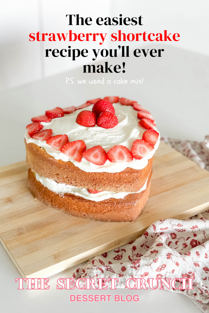 Simplify your dessert game with our effortless strawberry shortcake recipe: boxed cake mix plus homemade cream equals perfection!