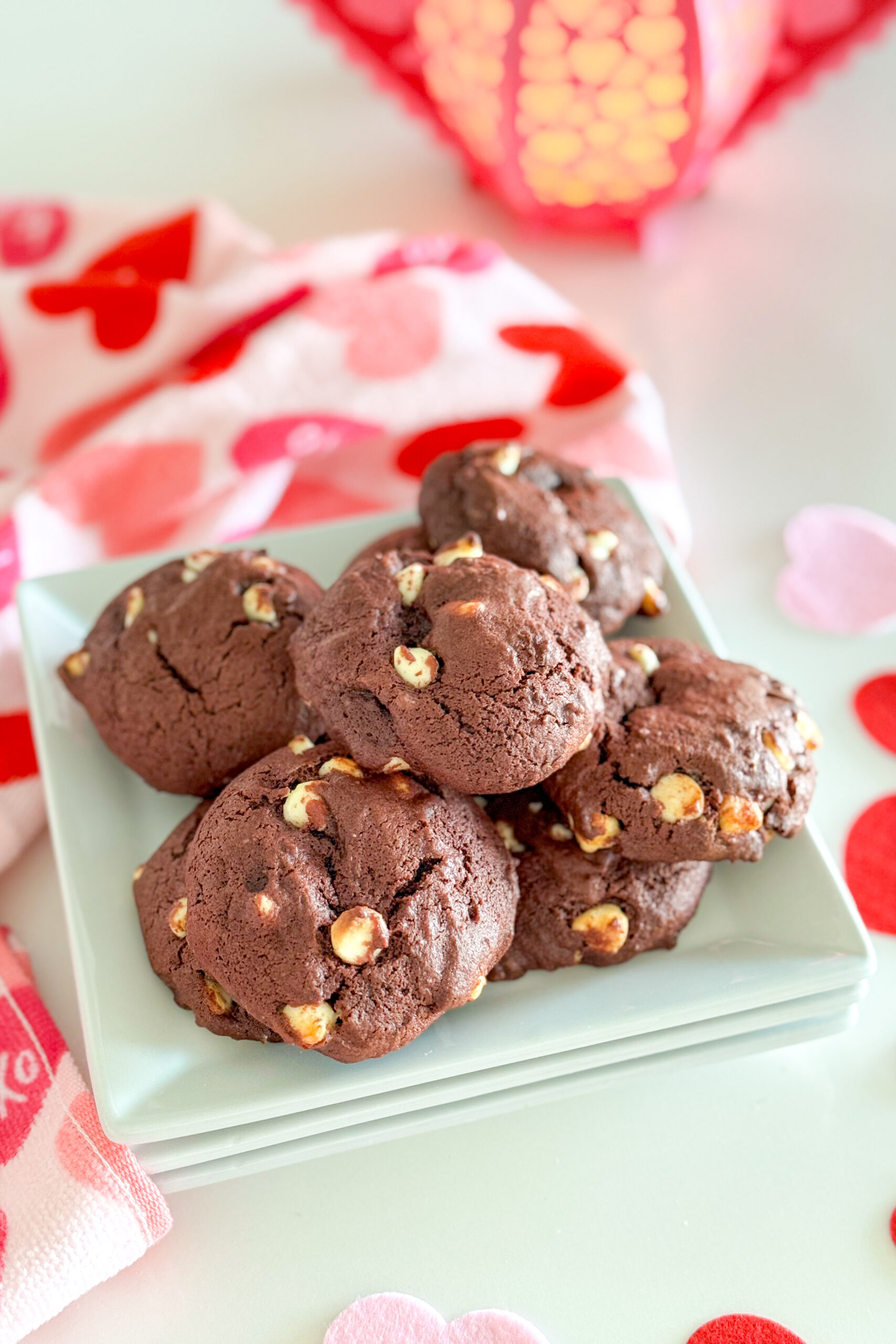 Make these delicious red velvet cookies and add a touch of color to your dessert table!