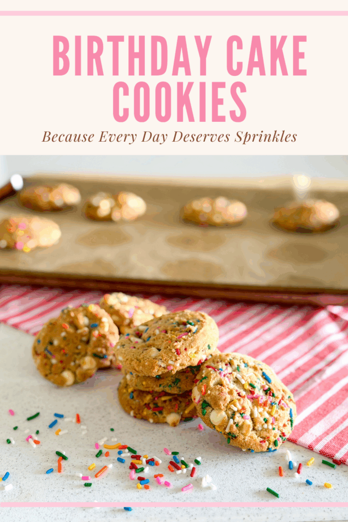 These adorable cookies are soft, sweet, and full of funfetti magic. No fancy ingredients, just pure celebration in cookie form!
