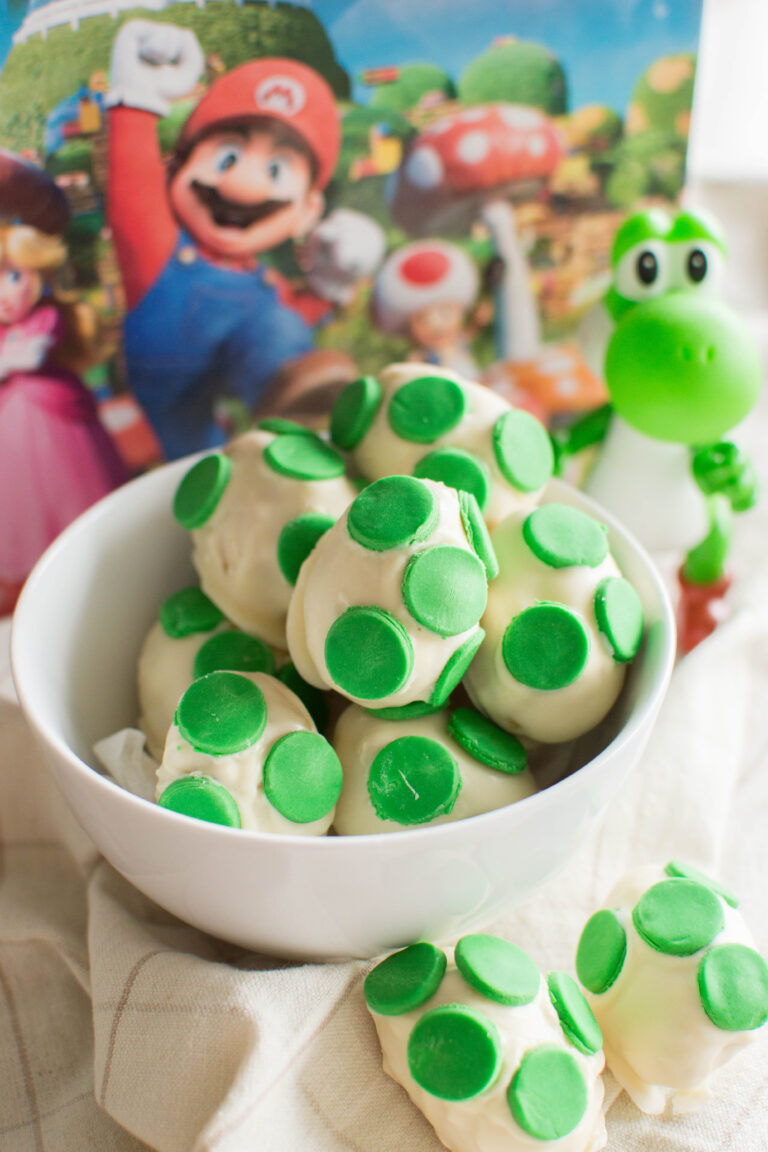 Yoshi-Inspired Cookie Truffles for Your Upcoming Video Game Birthday Party
