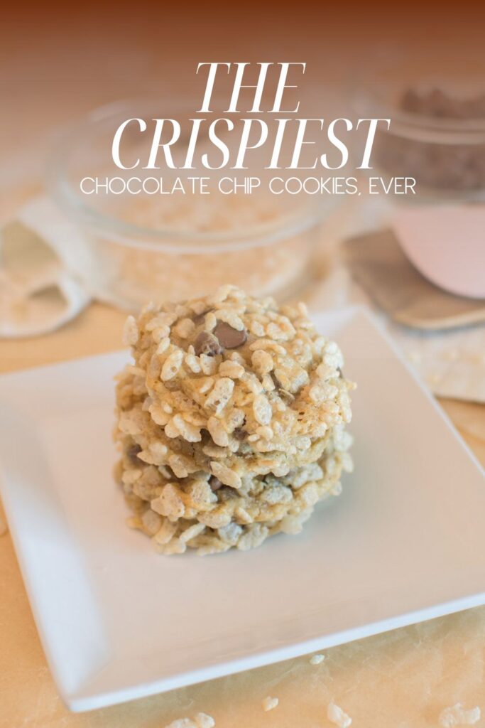 These Rice Krispie Chocolate Chip Cookies are soft, chewy, buttery, and coated in crispy Rice Krispies for the perfect bite. An easy cookie recipe the whole family will love.