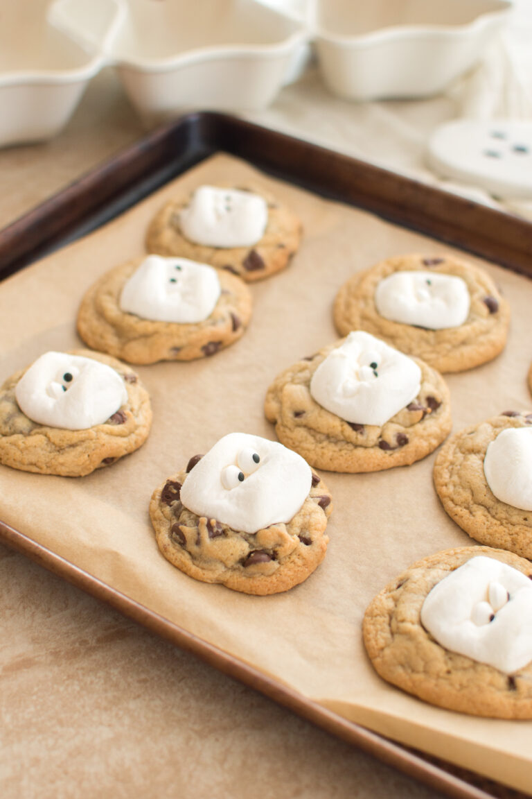 Halloween Ghost Cookies (Easy Chocolate Chip Ghost Cookies)